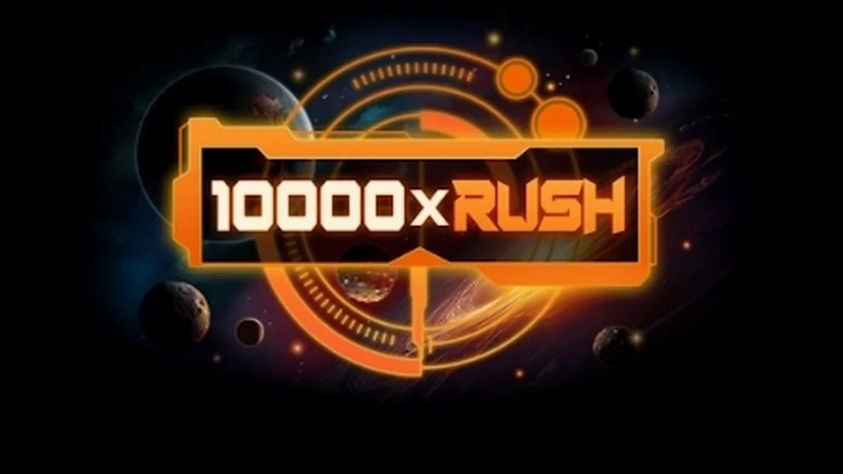 Interface visual moderna e minimalista do slot 10000 x Rush