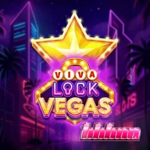 Interface brilhante e colorida do slot Viva Lock Vegas com símbolos de frutas e jackpot