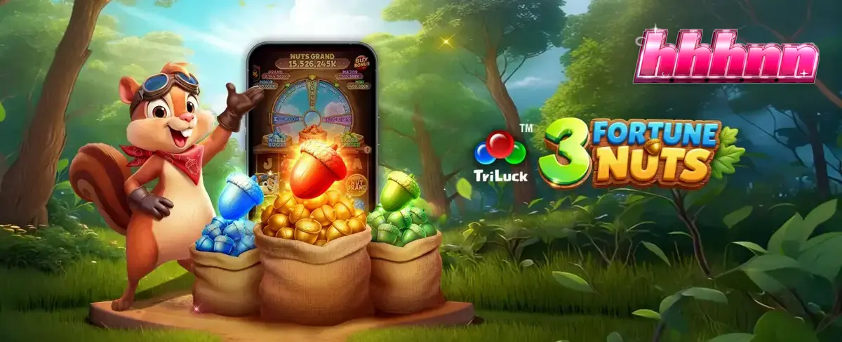 Visual vibrante e temático de floresta do slot 3 Fortune Nuts